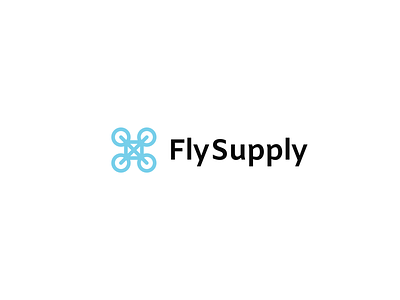 FlySupply branding delivery design drone drone logo drones flat identity illustration illustrator lettering logo minimal typography vector
