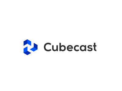 Cubecast Logo branding design flat identity illustration illustrator lettering logo minimal type typography vector