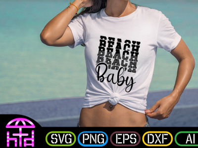 beach baby typography SVG PNG t-shirt beach graphic design t shirt the best t shirt typography