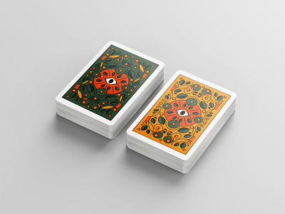 Nature Playing Cards Backs berries berry branch branches cards graphic design illustration leaf leaves nature playingcards poker tree