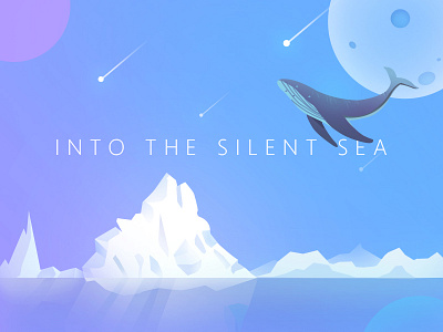 Into the Silent Sea ice iceberg illustration sea silence whale