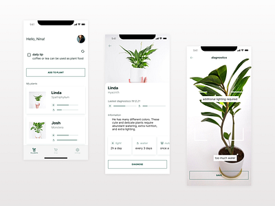 mobile application for plants design mobile application plants ui