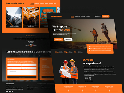 Construction Landing Page | Redesign Jhontraktor Website architecture building construction contractor homepage jhontractor landing page real estate website