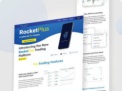 Introducing the New RocketPlus Trading Platform - Product Page branding graphic design ui