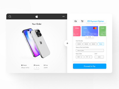 Apple Store Website Credit Card Checkout Page Redesign 002 applestore branding creditcard page dailyui iphone14pro payment page ui uidesign uiux user experience user interface ux webdesign