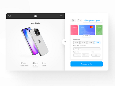 Apple Store Website Credit Card Checkout Page Redesign