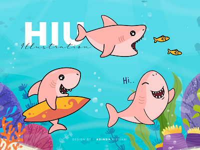 Cute Illustration | Shark Illustration branding cartoon children book illustration cute illustration design graphic design illustration