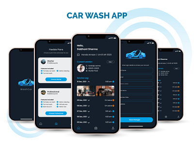 Car Wash App UI Design