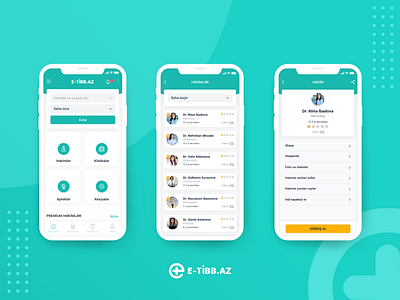 E-tibb.az - App UI design app application azerbaijan baku design etibb medical mobile mobile ui ui ux