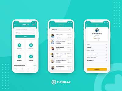 E-tibb.az - App UI design