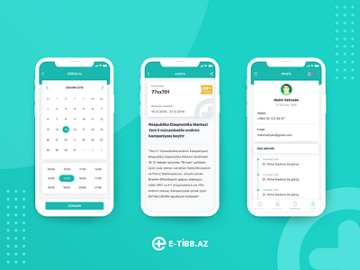 E-tibb.az - App UI design app azerbaijan baku design etibb medical mobile ui ux