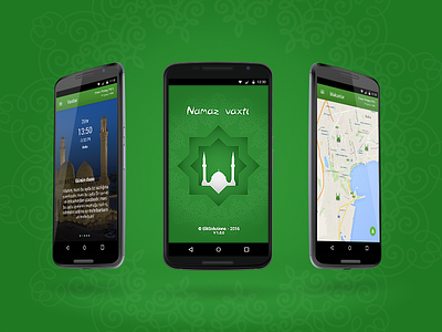 Namaz vaxtı android app ui design © 2015 android app azerbaijan baku design namaz prayer time ui ux