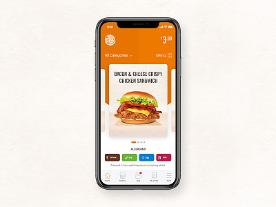 Burger King app ui design app azerbaijan baku burger design iphone king mobile ui