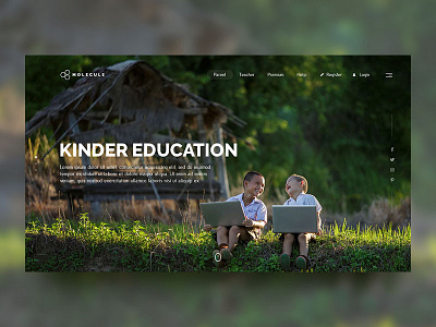 Educational website ui design