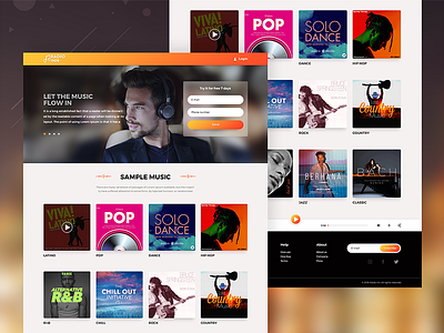 Radio Inn - Responsive Website Design azerbaijan baku design inn music player radio responsive ui ux website