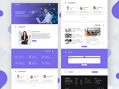 Company Website Design azerbaijan baku company design purple template ui ux website