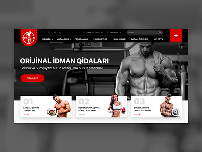 Atlet.az - Website Design adobe adobe photoshop atlet azerbaijan baku bodybuilder bodybuilding illustrator nutrition protein shop shopping sport webdesign website