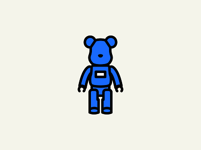 Bearbrick bearbrick blue clean color design graphic graphic design illustration illustrator medicom toy vector