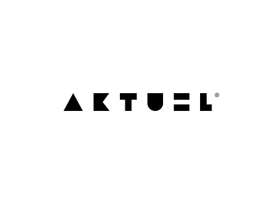AKTUEL aktuel black clean geometric geometry graphic illustrator lettering letters logo logo branding logo design branding logodesign shapes triangle vector