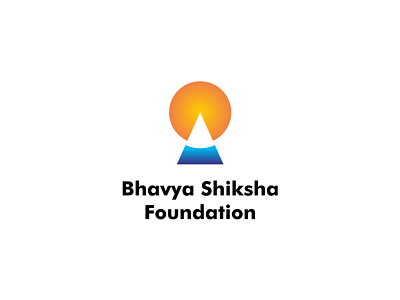 Bhavya Shiksha Foundation branding bulb design graphic design identity illustrator light logo logodesign minimal mountain pen stationery sun tree typography vector