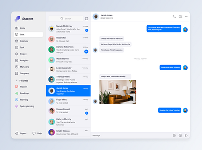 Stacker – Chat chat crm design ui ux