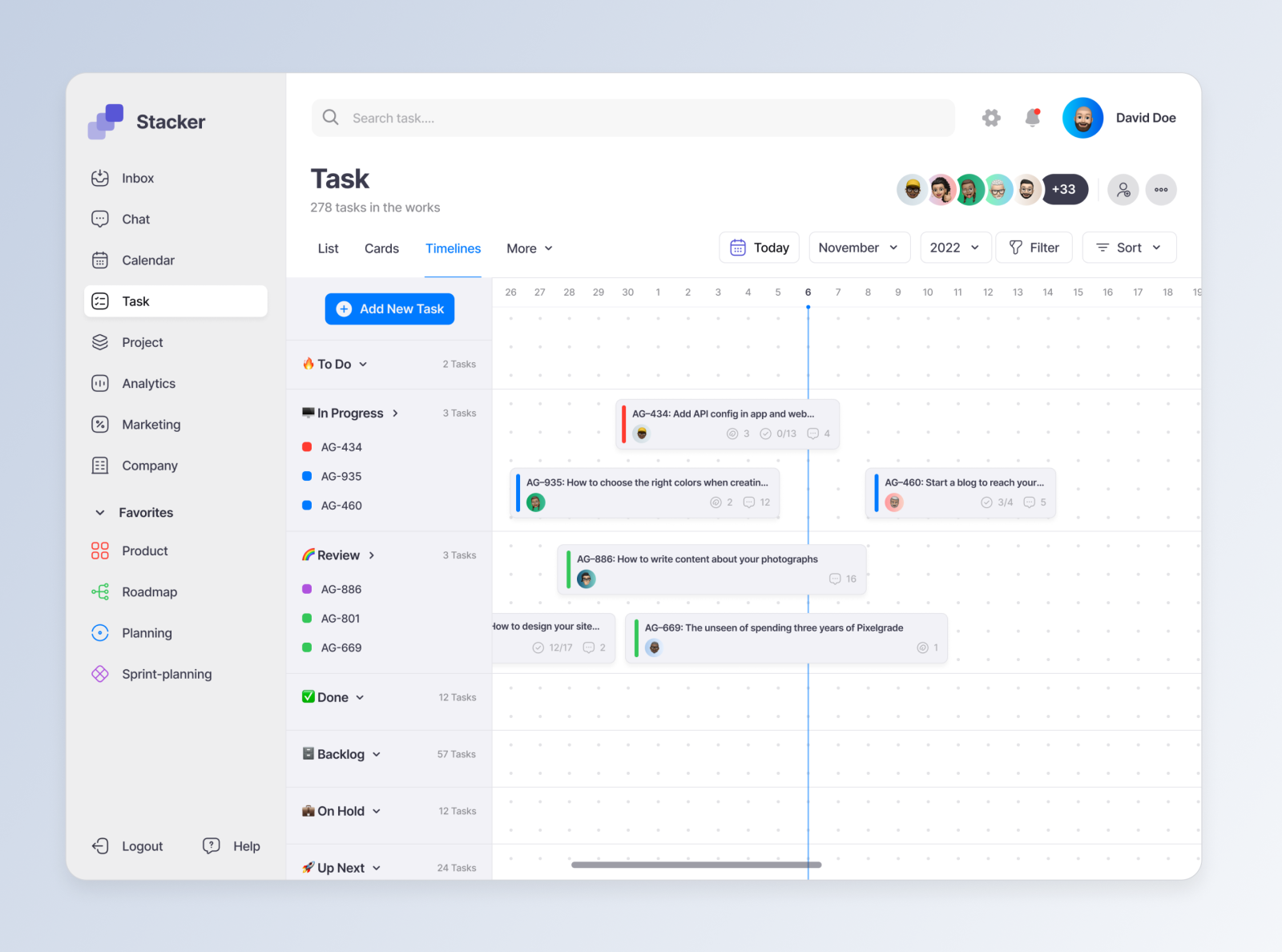 Stacker – Timelines by Pavel Xudyakov on Dribbble
