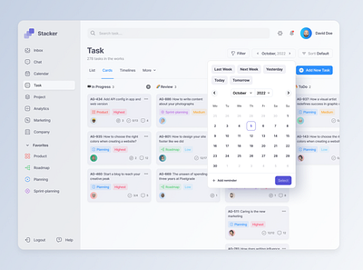 Stacker – Kanban crm design kanban ui ux