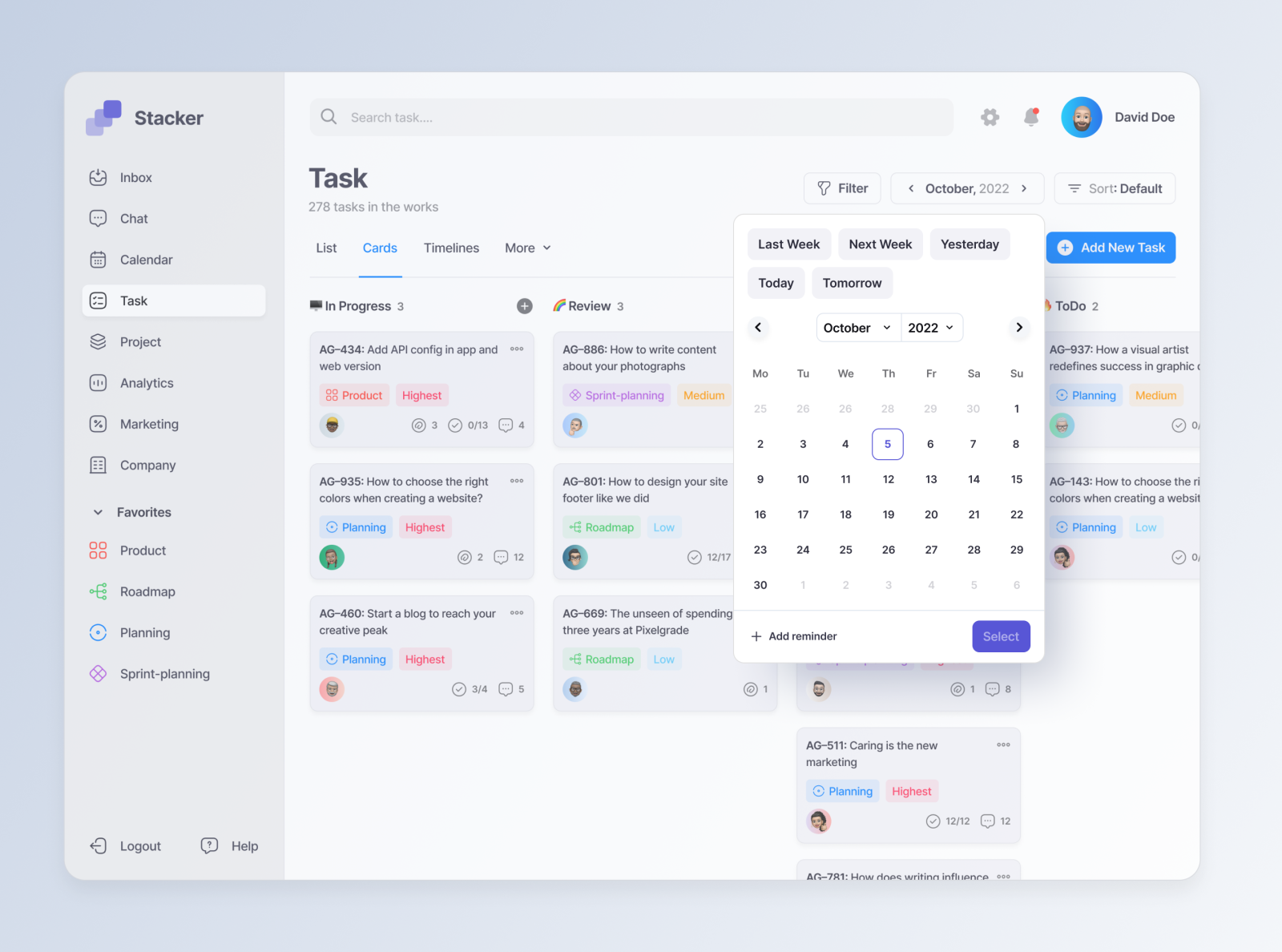 Stacker – Kanban by Pavel Xudyakov on Dribbble