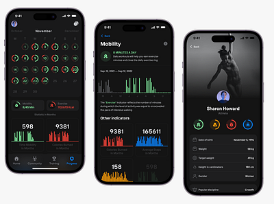 Fitness App design fitness fitness app mobile ui ux