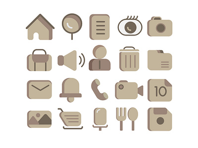 User Interface Icons Illustration Style #1 by Jeremy Meldika