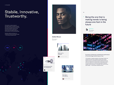 Art Direction - IOT company art blog data design direction style tile typography ui web