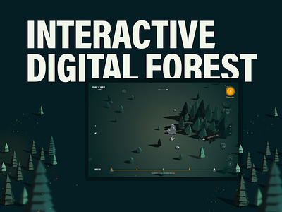 Paint It Back - Interactive Digital Forest art direction design interaction design interactive forest landing low poly page ui web webgl website