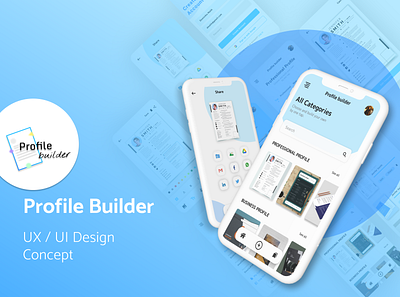 Profile Builder UX / UI adriod app application branding design mobile profilebuider ui ux