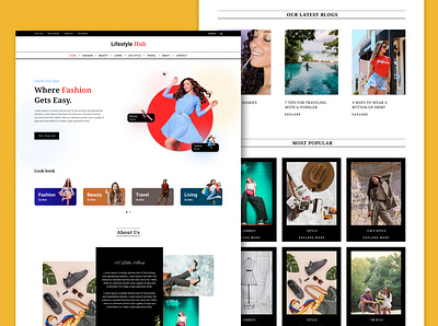 Fashion Blog UI affiliate blog blog wesite design bloging concept design figma layout ui website