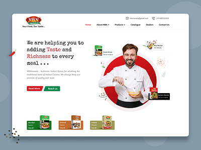 NBN Masala Web Design nbn masala spices spices web design ui user interface web design website