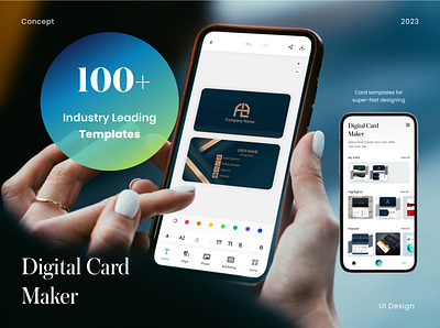 Digital Card Maker business card maker figma design ui user interface