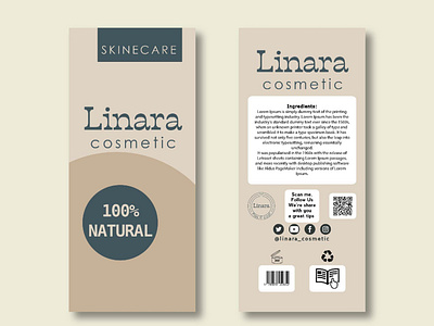 Linara | Cosmetic Packaging Design branding cosmetic packaging design graphic design illustrator logo packaging design