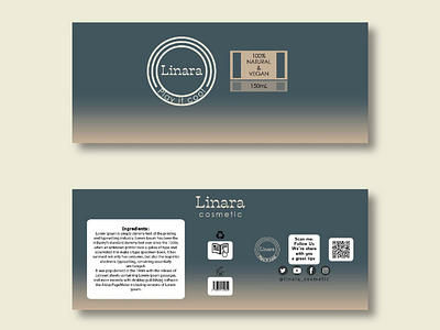 Linara | Cosmetic Packaging Design branding cosmetic packaghing design graphic design illustrator logo packaghing design