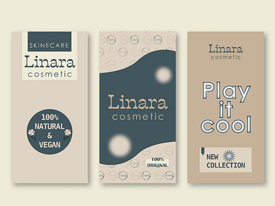 Linara | Cosmetic Packaging Design branding cosmetic packaging design graphic design illustrator logo packaging design