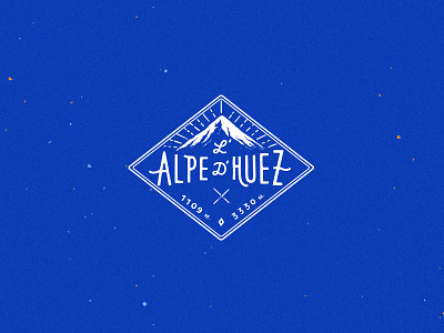 Alpe D Huez Vintage Logo logo mountain ski station vintage