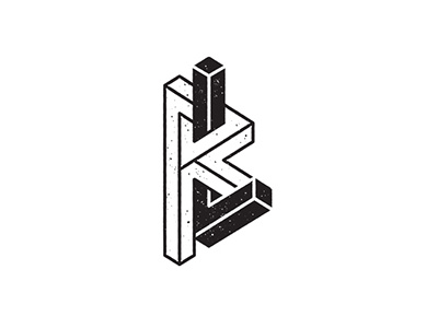 RL Monogram blackandwhite geometric logo monogram