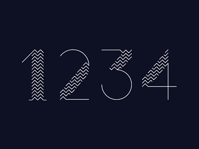 1234 geometry numbers typography