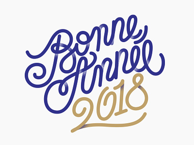 Bonne Année 2018 2018 lettering newyear