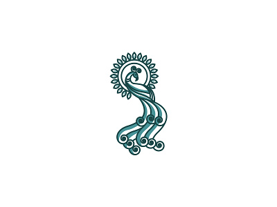 Letter S Peacock Logo