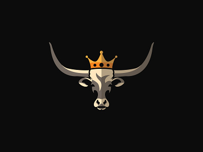 Longhorn King Logo animals animals logo bison branding buffalo bull head bull logo. cow logo farm graphic design king logo lion logo logos design longhorn king logo longhorn logo nature logo pets logo vector wildlife