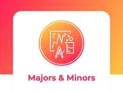 Majors & Minors button major minor school school icons uiux university