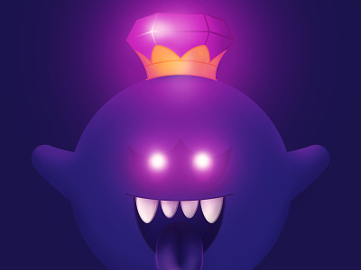 King Boo Returns 3 boo ghost illustration illustrator king boo king kong luigi luigis mansion 3 mansion photoshop purple