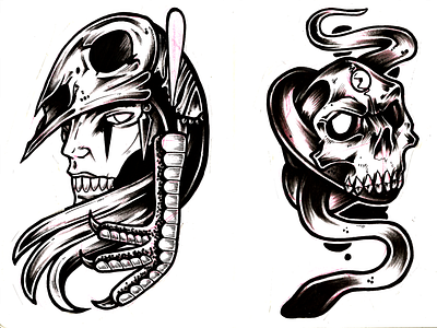 The Roamer X Occult art artwork blackwork design drawing illustration ink inking print sketch sketchbook sketching skull tattoo art tattoo design traditional visual art