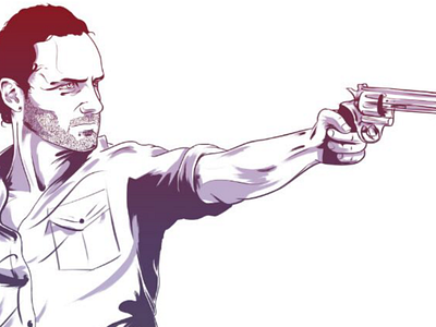 The Walking Dead art artwork brush digital drawing illustration rick sketch thewalkingdead