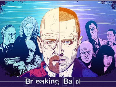 Breaking Bad art artwork breakingbad digital drawing illustration poster print sketch